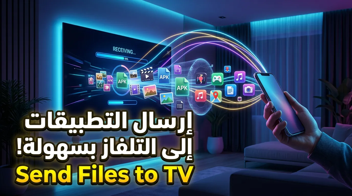 إرسال تطبيق من الهاتف إلى التلفاز