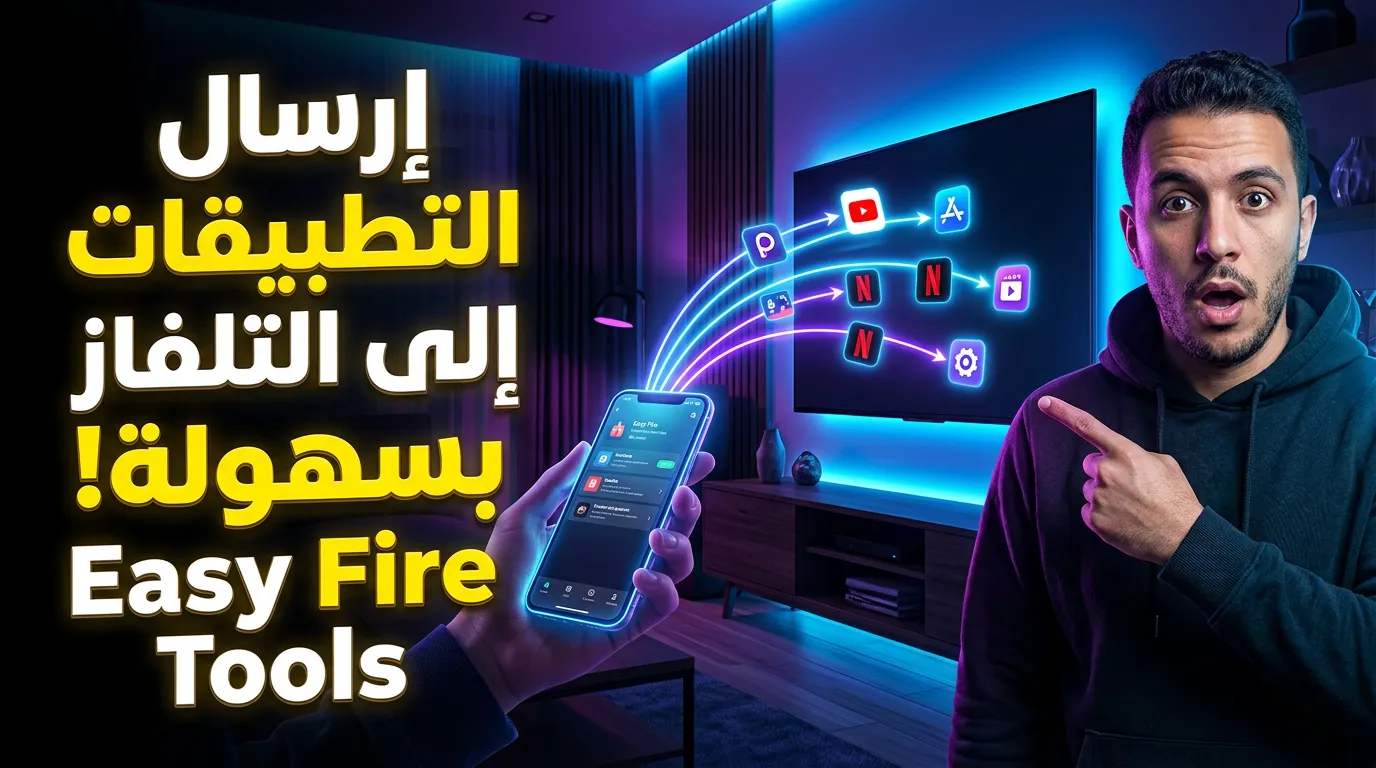 إرسال تطبيق من الهاتف إلى التلفاز