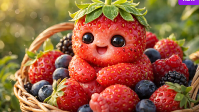 Cute Strawberry Baby Character - صورة