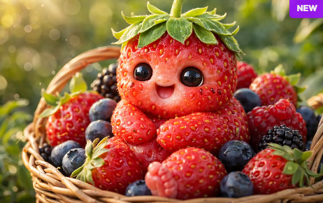 Cute Strawberry Baby Character